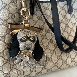 Gucci Guccioli Hound Dog Charm Keychain Collectible